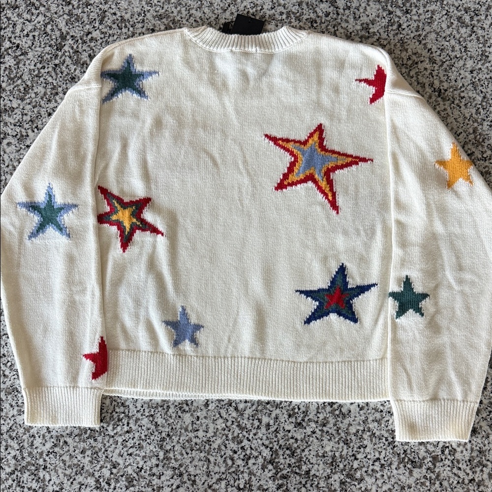 Rails Perci Star Cotton & Cashmere Intarsia Sweater Sz M - Picture 7 of 13